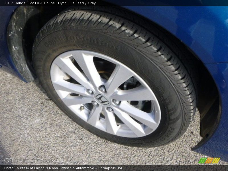 Dyno Blue Pearl / Gray 2012 Honda Civic EX-L Coupe