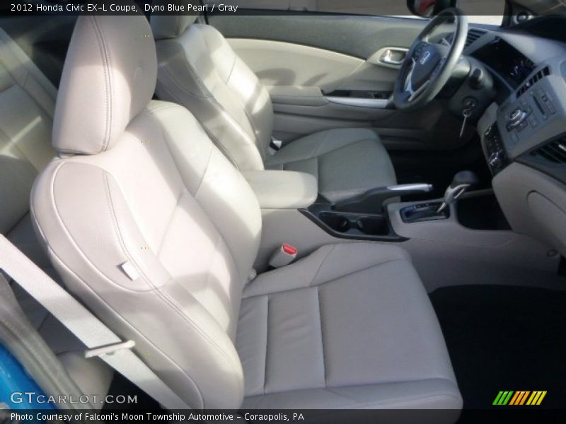 Dyno Blue Pearl / Gray 2012 Honda Civic EX-L Coupe
