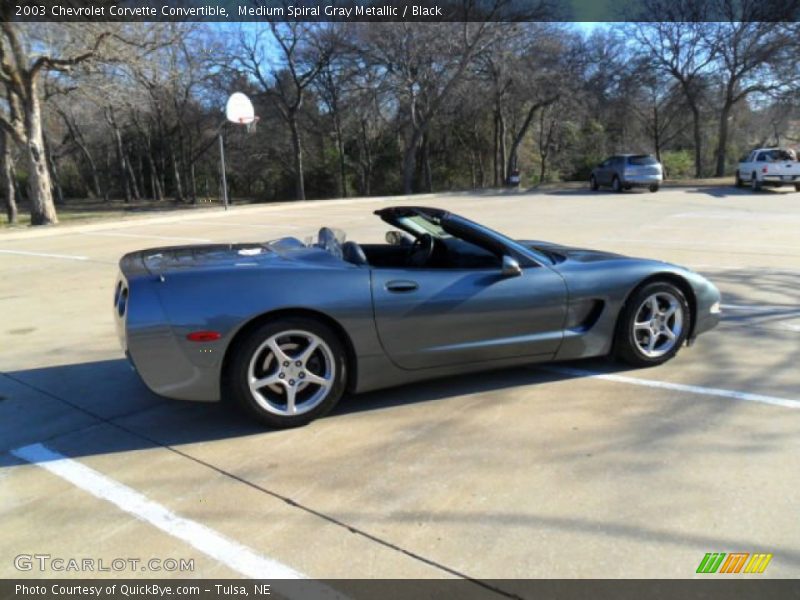 Medium Spiral Gray Metallic / Black 2003 Chevrolet Corvette Convertible