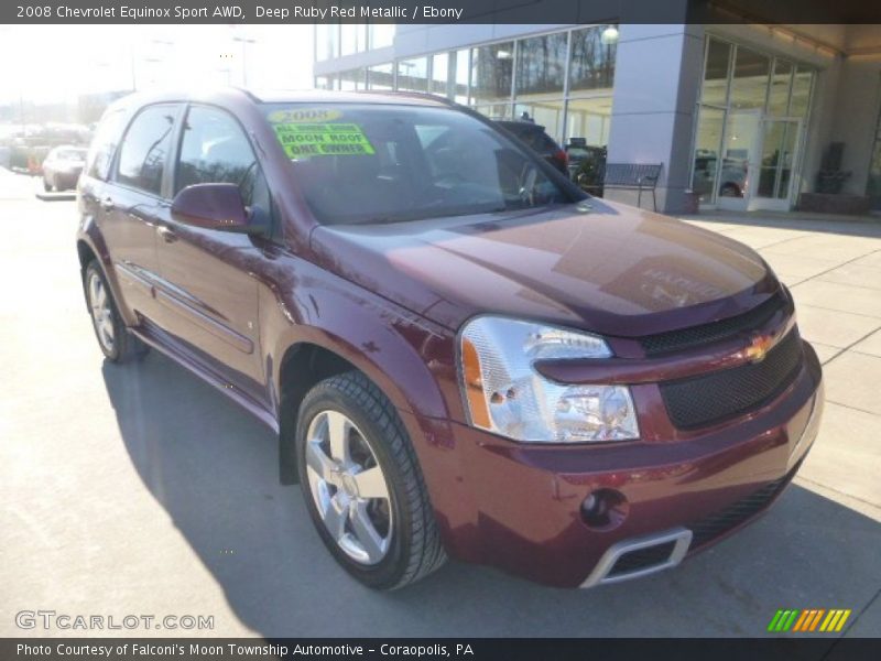 Deep Ruby Red Metallic / Ebony 2008 Chevrolet Equinox Sport AWD