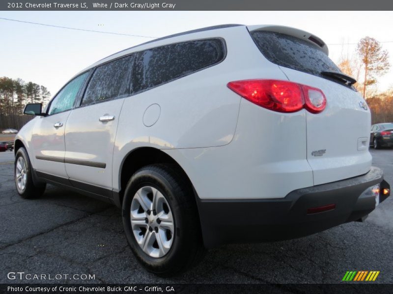 White / Dark Gray/Light Gray 2012 Chevrolet Traverse LS