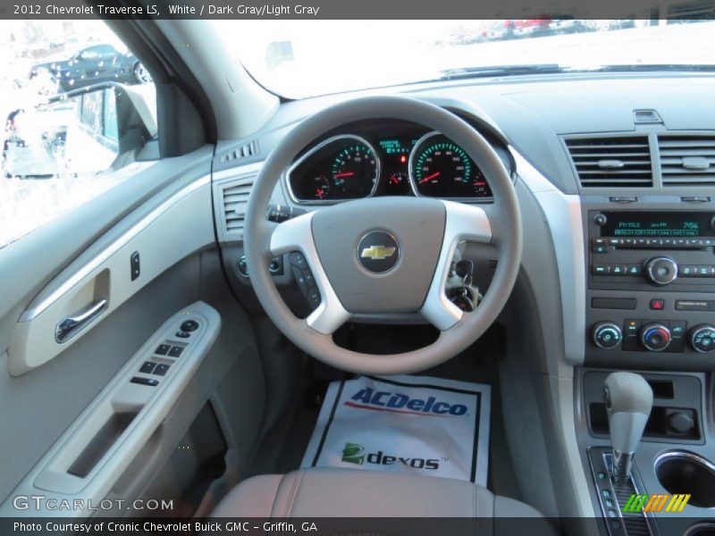 White / Dark Gray/Light Gray 2012 Chevrolet Traverse LS