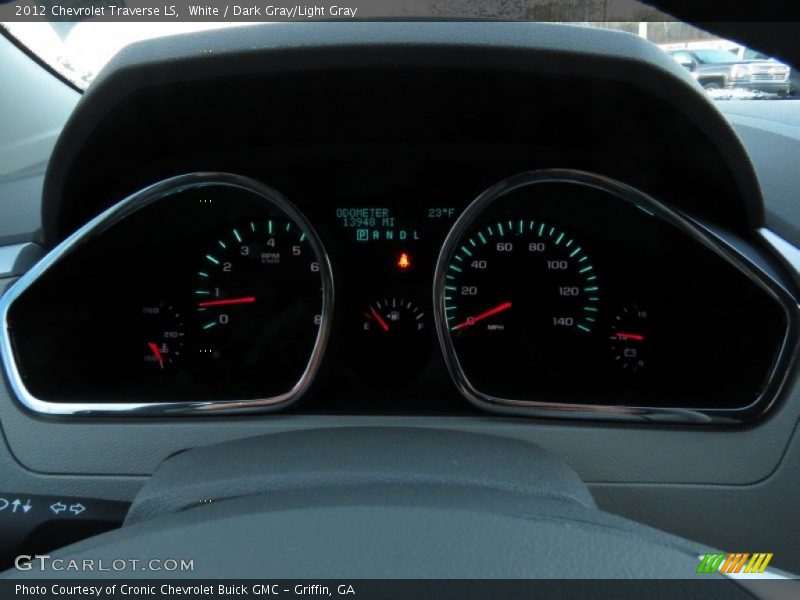 White / Dark Gray/Light Gray 2012 Chevrolet Traverse LS