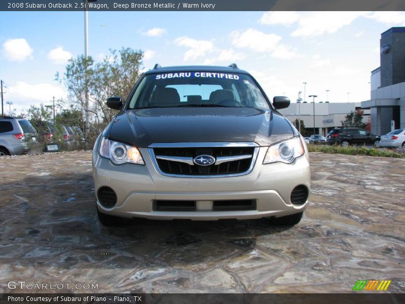 Deep Bronze Metallic / Warm Ivory 2008 Subaru Outback 2.5i Wagon