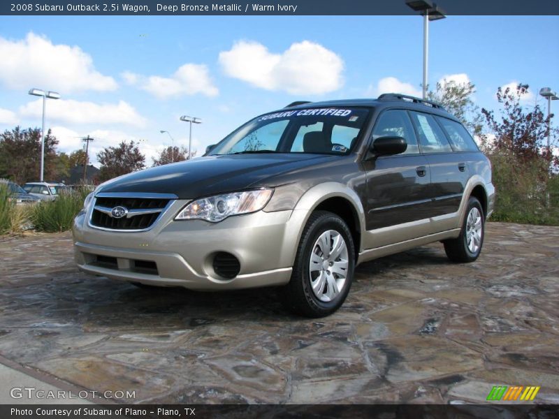 Deep Bronze Metallic / Warm Ivory 2008 Subaru Outback 2.5i Wagon