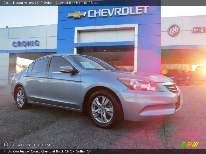 Celestial Blue Metallic / Black 2011 Honda Accord LX-P Sedan