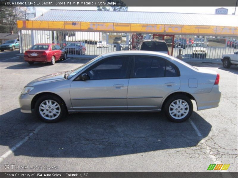 Shoreline Mist Metallic / Ivory Beige 2004 Honda Civic LX Sedan