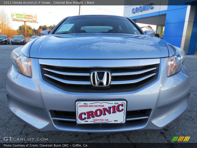 Celestial Blue Metallic / Black 2011 Honda Accord LX-P Sedan