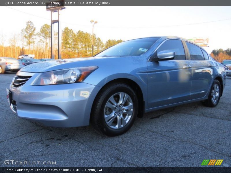 Celestial Blue Metallic / Black 2011 Honda Accord LX-P Sedan