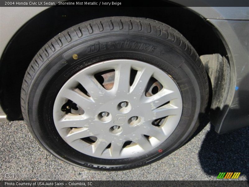 Shoreline Mist Metallic / Ivory Beige 2004 Honda Civic LX Sedan