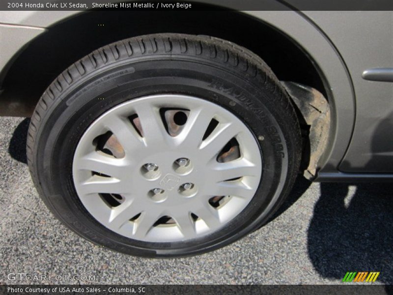 Shoreline Mist Metallic / Ivory Beige 2004 Honda Civic LX Sedan
