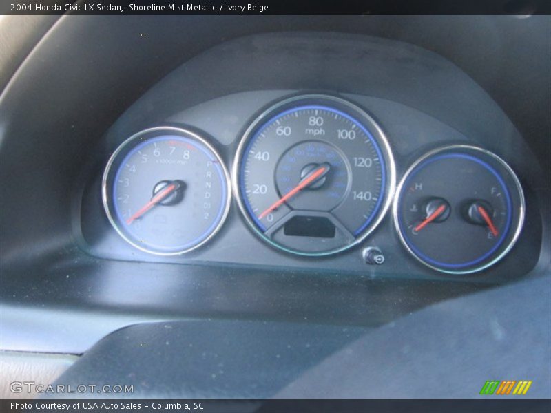 Shoreline Mist Metallic / Ivory Beige 2004 Honda Civic LX Sedan