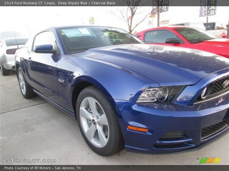 Deep Impact Blue / Charcoal Black 2014 Ford Mustang GT Coupe