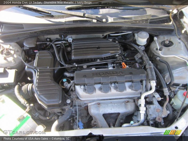 Shoreline Mist Metallic / Ivory Beige 2004 Honda Civic LX Sedan