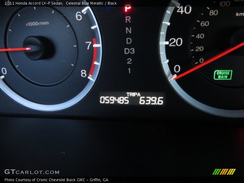 Celestial Blue Metallic / Black 2011 Honda Accord LX-P Sedan