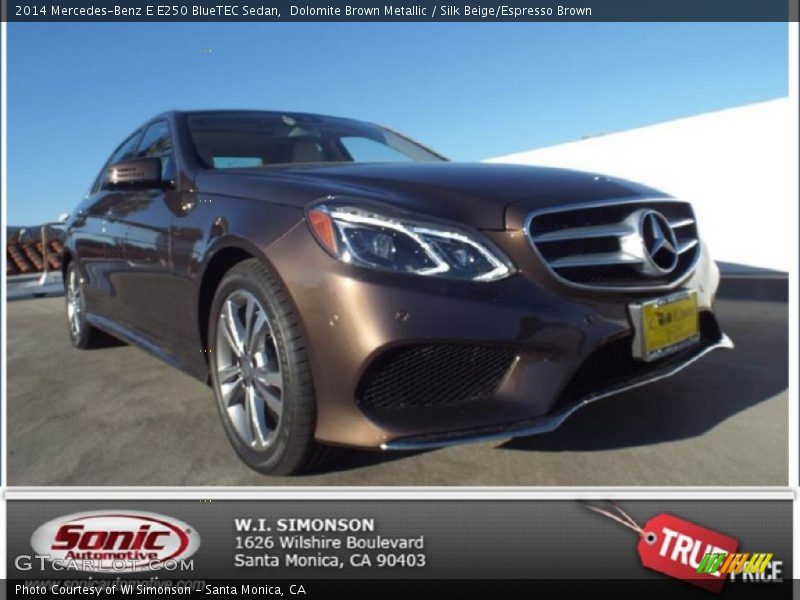 Dolomite Brown Metallic / Silk Beige/Espresso Brown 2014 Mercedes-Benz E E250 BlueTEC Sedan