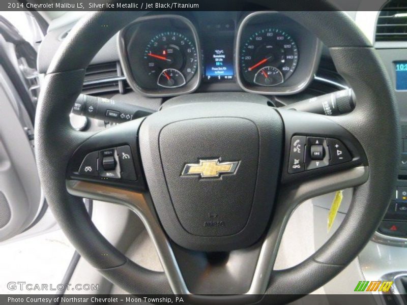 Silver Ice Metallic / Jet Black/Titanium 2014 Chevrolet Malibu LS