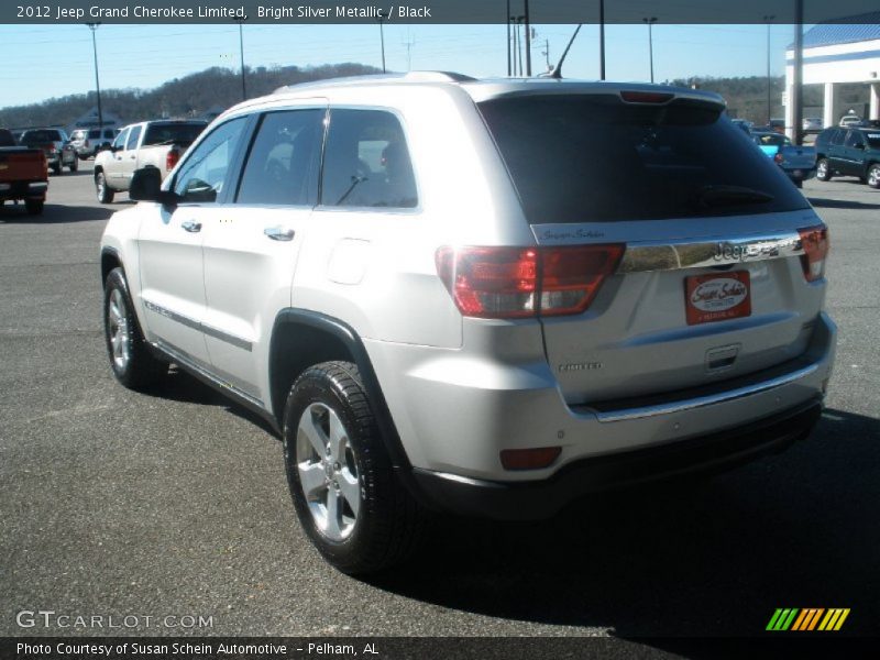 Bright Silver Metallic / Black 2012 Jeep Grand Cherokee Limited
