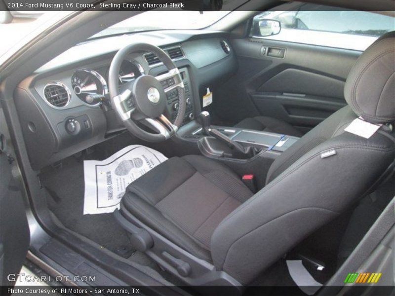 Sterling Gray / Charcoal Black 2014 Ford Mustang V6 Coupe