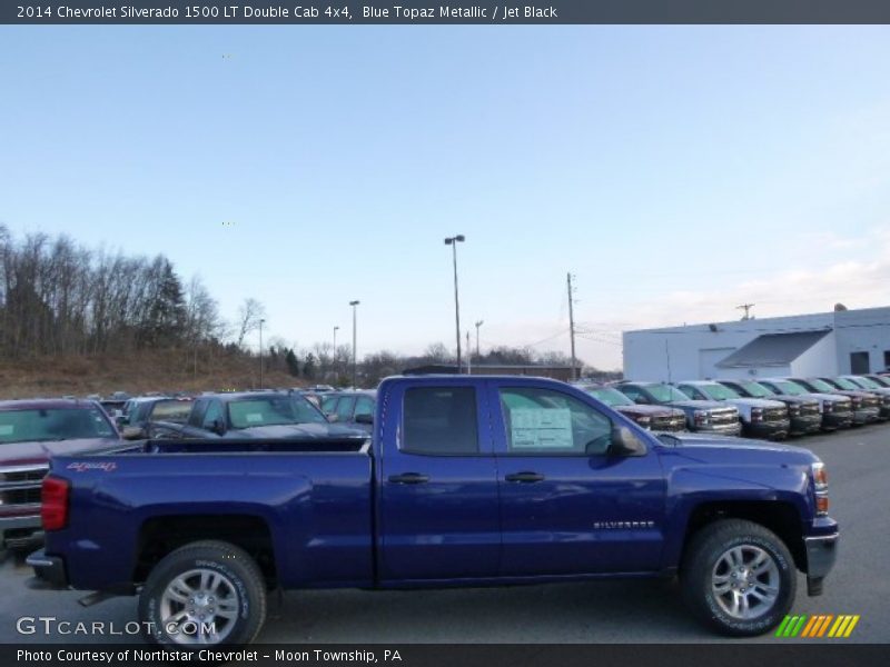 Blue Topaz Metallic / Jet Black 2014 Chevrolet Silverado 1500 LT Double Cab 4x4