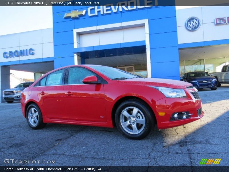 Red Hot / Jet Black/Sport Red 2014 Chevrolet Cruze LT