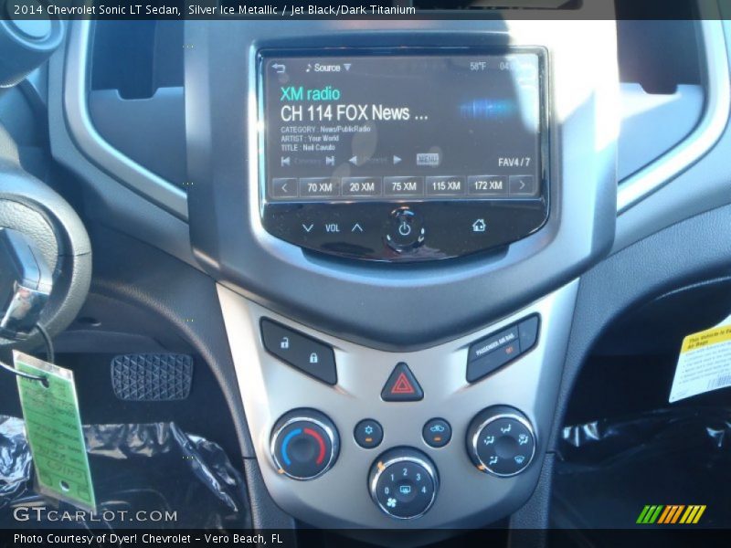 Silver Ice Metallic / Jet Black/Dark Titanium 2014 Chevrolet Sonic LT Sedan