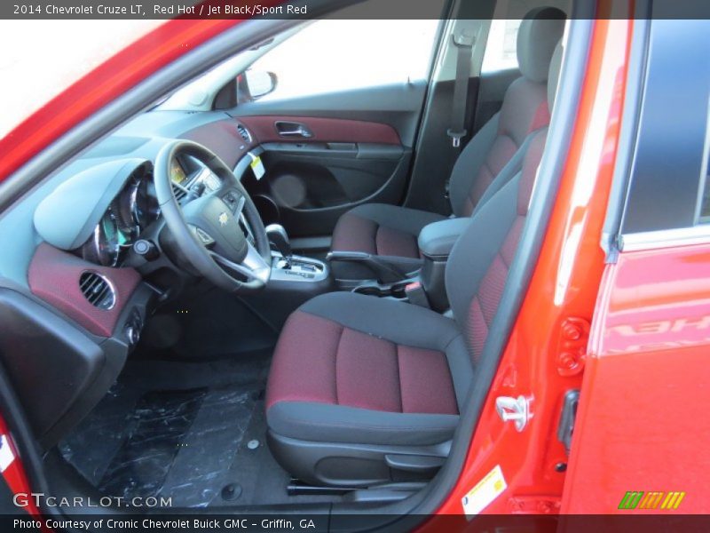 Red Hot / Jet Black/Sport Red 2014 Chevrolet Cruze LT