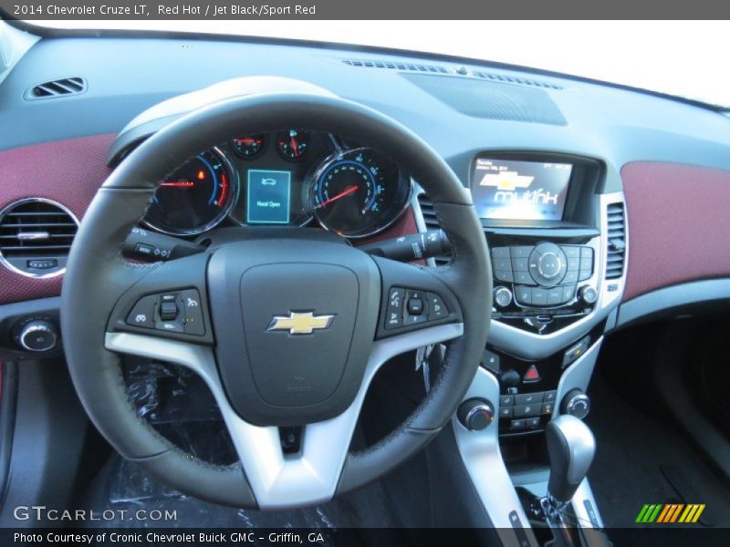 Red Hot / Jet Black/Sport Red 2014 Chevrolet Cruze LT