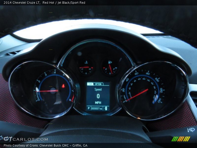 Red Hot / Jet Black/Sport Red 2014 Chevrolet Cruze LT