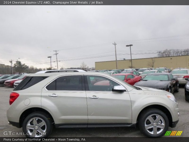 Champagne Silver Metallic / Jet Black 2014 Chevrolet Equinox LTZ AWD