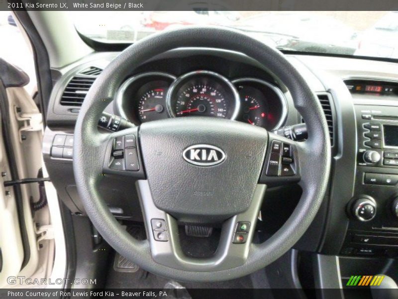 White Sand Beige / Black 2011 Kia Sorento LX