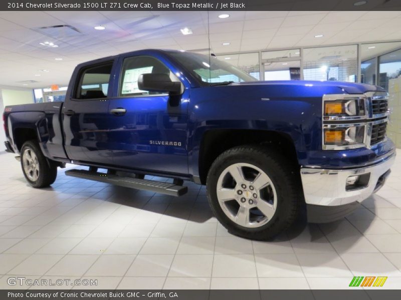 Blue Topaz Metallic / Jet Black 2014 Chevrolet Silverado 1500 LT Z71 Crew Cab