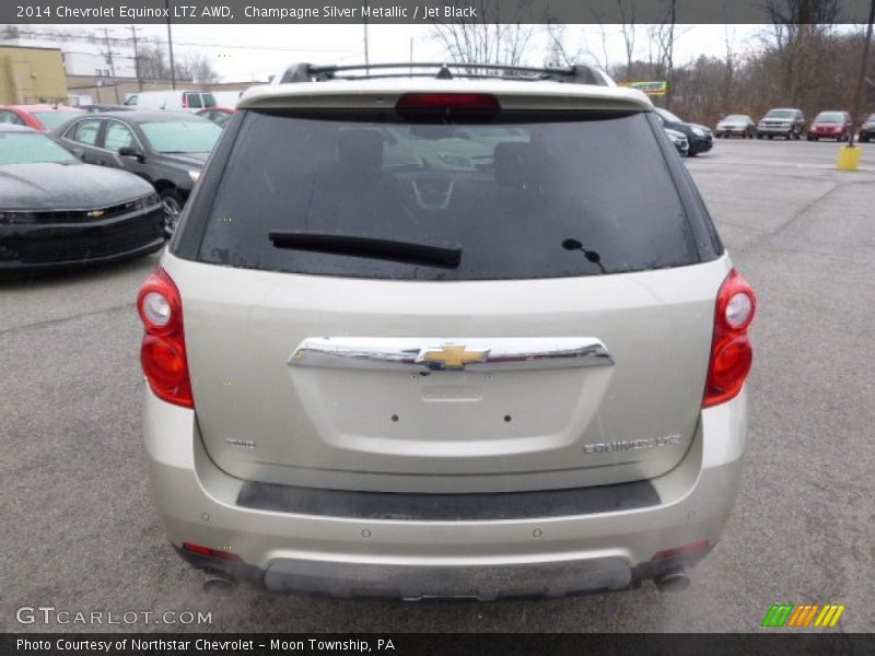 Champagne Silver Metallic / Jet Black 2014 Chevrolet Equinox LTZ AWD