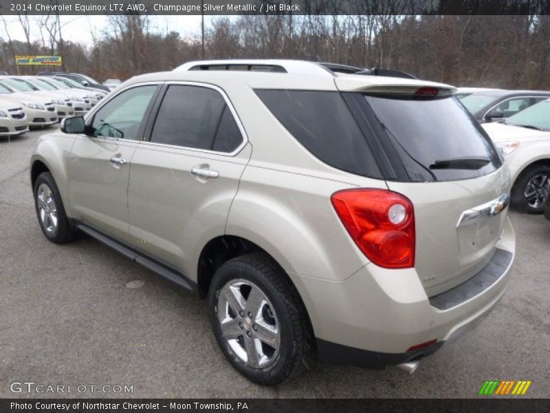 Champagne Silver Metallic / Jet Black 2014 Chevrolet Equinox LTZ AWD
