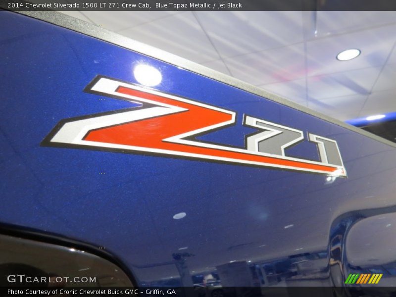 Blue Topaz Metallic / Jet Black 2014 Chevrolet Silverado 1500 LT Z71 Crew Cab