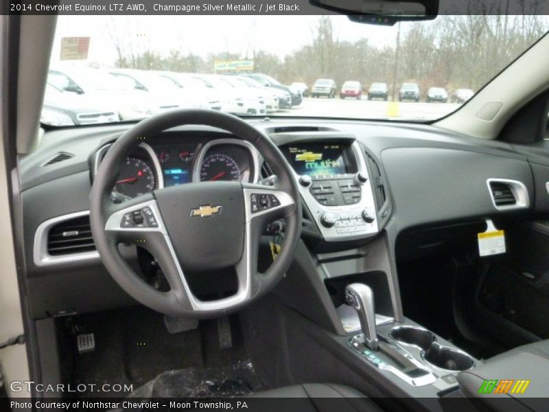 Champagne Silver Metallic / Jet Black 2014 Chevrolet Equinox LTZ AWD