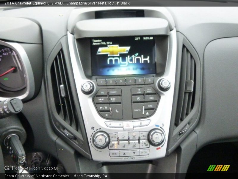 Champagne Silver Metallic / Jet Black 2014 Chevrolet Equinox LTZ AWD