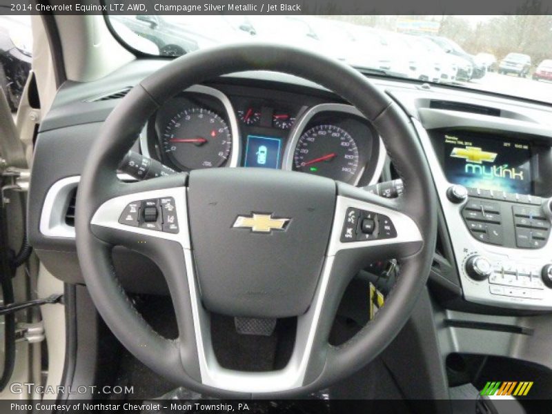 Champagne Silver Metallic / Jet Black 2014 Chevrolet Equinox LTZ AWD