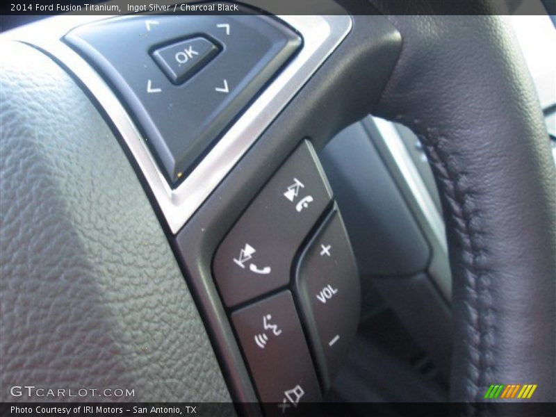 Ingot Silver / Charcoal Black 2014 Ford Fusion Titanium