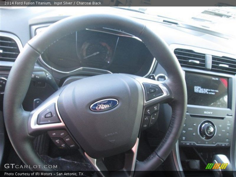 Ingot Silver / Charcoal Black 2014 Ford Fusion Titanium