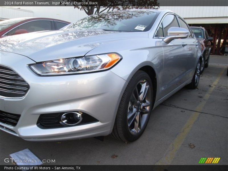 Ingot Silver / Charcoal Black 2014 Ford Fusion Titanium