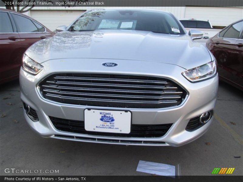 Ingot Silver / Charcoal Black 2014 Ford Fusion Titanium