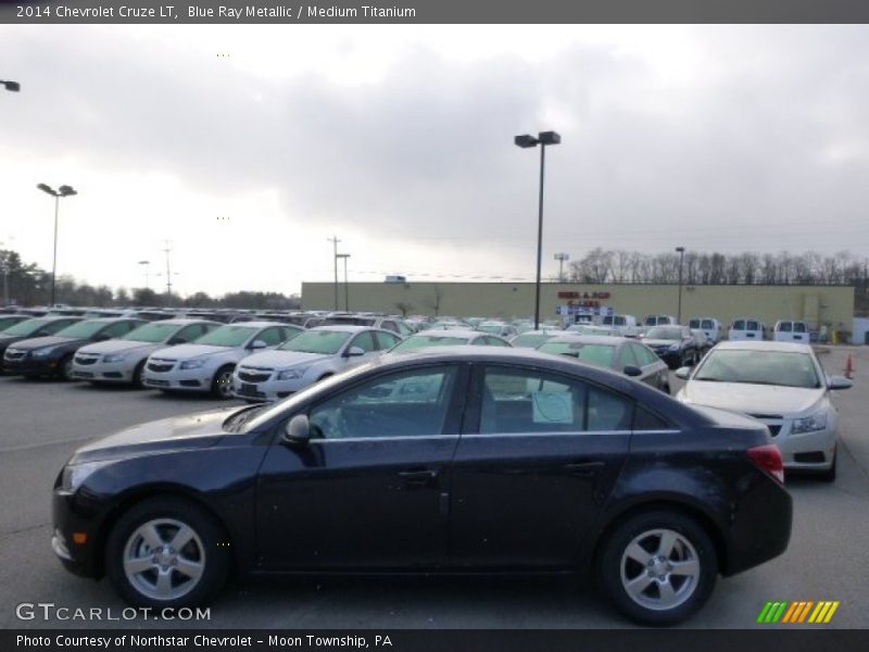 Blue Ray Metallic / Medium Titanium 2014 Chevrolet Cruze LT