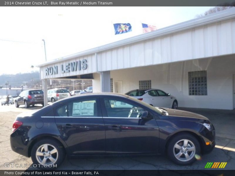 Blue Ray Metallic / Medium Titanium 2014 Chevrolet Cruze LT