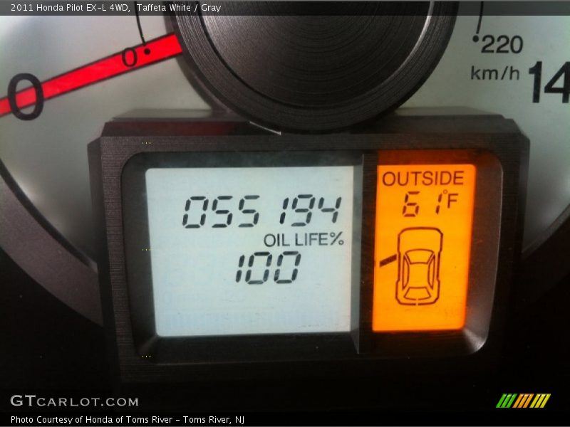 Taffeta White / Gray 2011 Honda Pilot EX-L 4WD