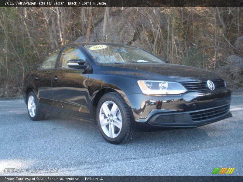 Black / Cornsilk Beige 2011 Volkswagen Jetta TDI Sedan