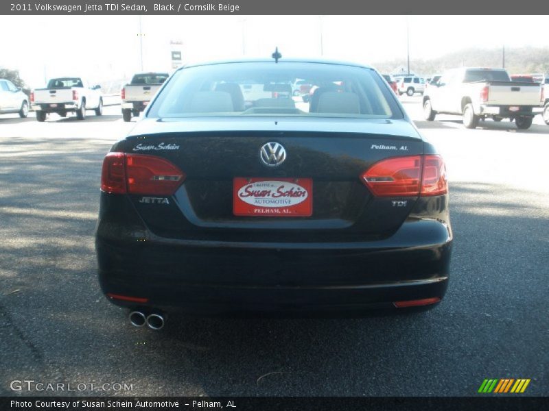 Black / Cornsilk Beige 2011 Volkswagen Jetta TDI Sedan