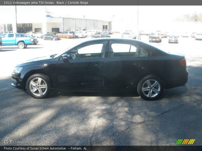 Black / Cornsilk Beige 2011 Volkswagen Jetta TDI Sedan