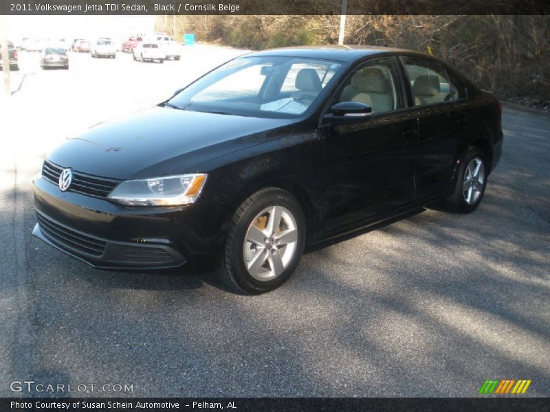 Black / Cornsilk Beige 2011 Volkswagen Jetta TDI Sedan