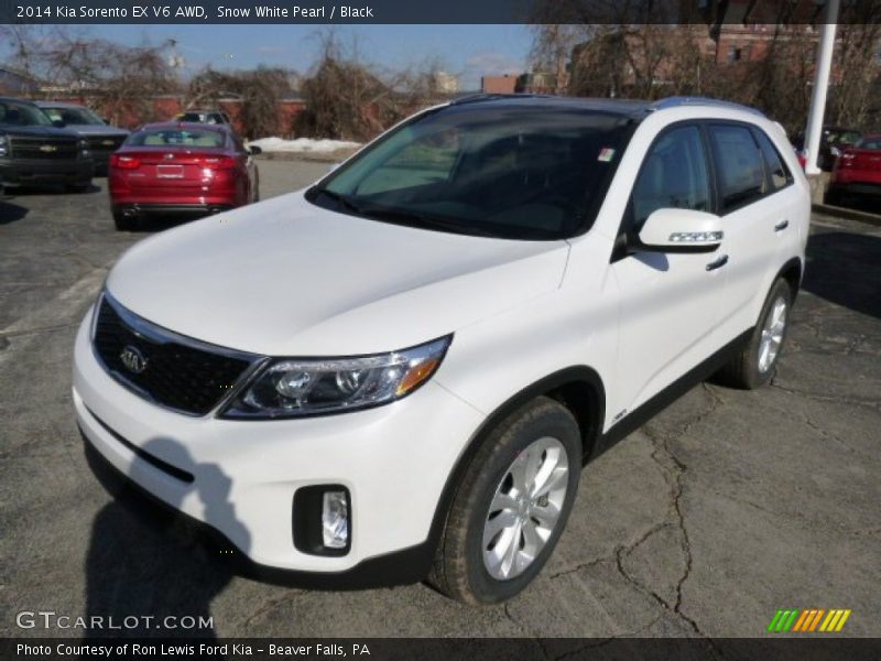 Snow White Pearl / Black 2014 Kia Sorento EX V6 AWD